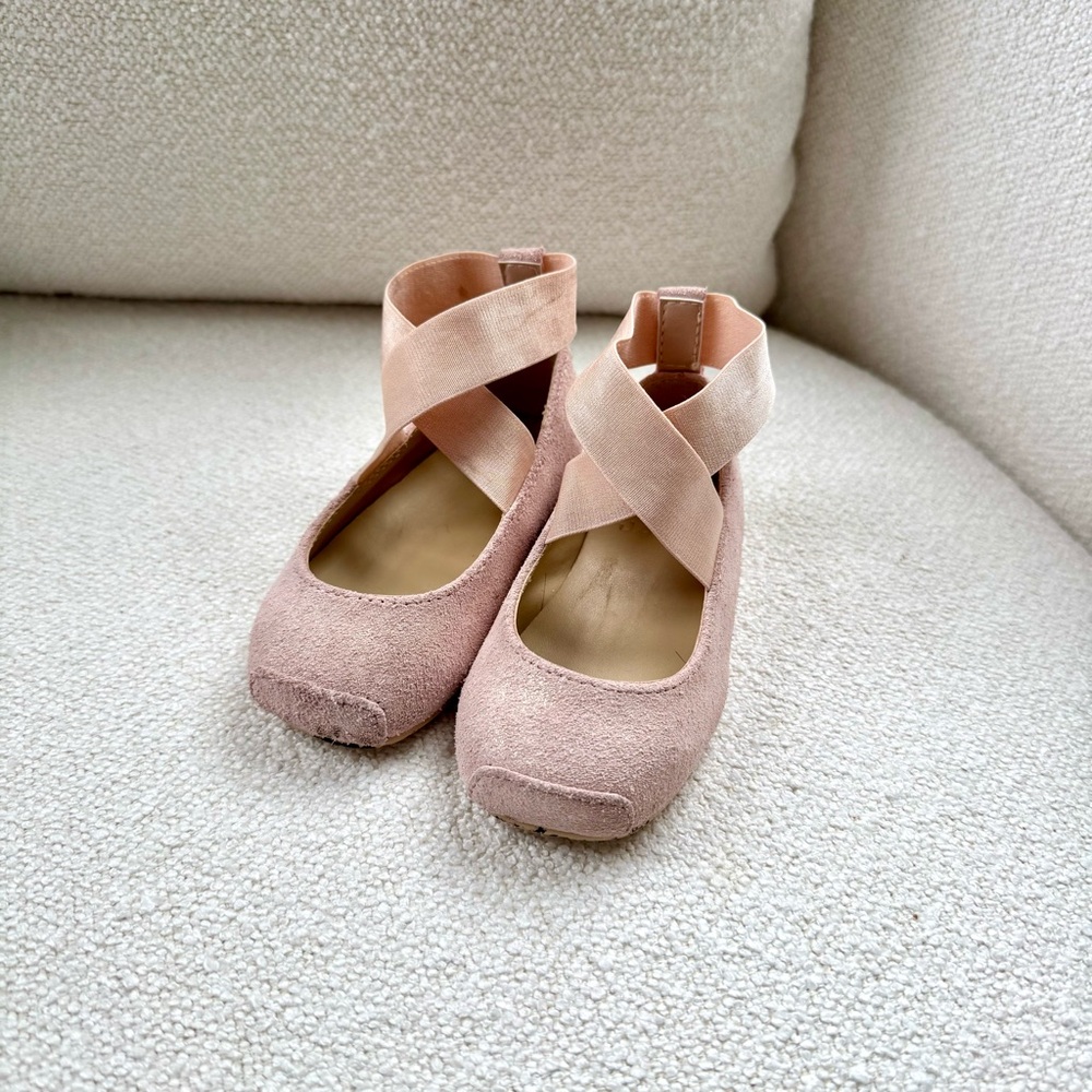 Janie and Jack Shimmer Pink Ballet Flats, Toddler Size 5